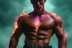 Elemental Mages,handsome men,fantasy,and magic,brought to life through the magic of AI