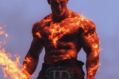 Elemental Mages,handsome men,fantasy,and magic,brought to life through the magic of AI
