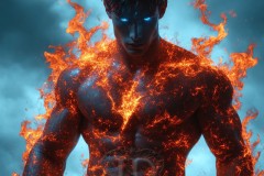 Elemental Mages,handsome men,fantasy,and magic,brought to life through the magic of AI