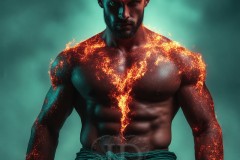 Elemental Mages,handsome men,fantasy,and magic,brought to life through the magic of AI