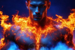 Elemental Mages,handsome men,fantasy,and magic,brought to life through the magic of AI