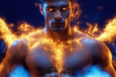 Elemental Mages,handsome men,fantasy,and magic,brought to life through the magic of AI
