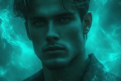 Elemental Mages,handsome men,fantasy,and magic,brought to life through the magic of AI