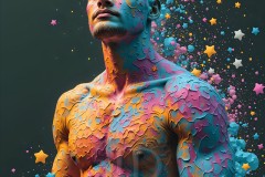 Abstract Male Art Photos of Handsome Men Having Fun with Colors