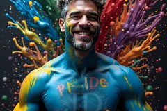 Abstract Male Art Photos of Handsome Men Having Fun with Colors