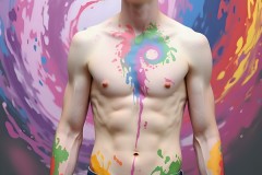 Abstract Male Art Photos of Handsome Men Having Fun with Colors