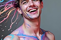 Abstract Male Art Photos of Handsome Men Having Fun with Colors