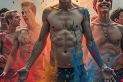 Abstract Male Art Photos of Handsome Men Having Fun with Colors