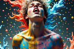 Abstract Male Art Photos of Handsome Men Having Fun with Colors