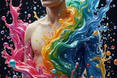 Abstract Male Art Photos of Handsome Men Having Fun with Colors