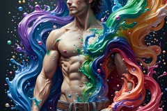 Abstract Male Art Photos of Handsome Men Having Fun with Colors