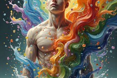 Abstract Male Art Photos of Handsome Men Having Fun with Colors