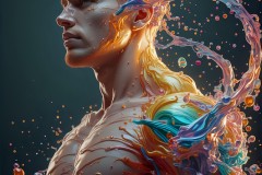 Abstract Male Art Photos of Handsome Men Having Fun with Colors