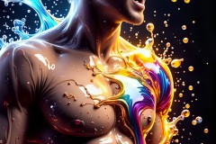 Abstract Male Art Photos of Handsome Men Having Fun with Colors