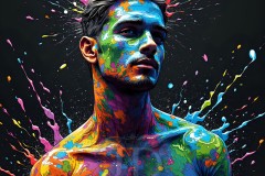 Abstract Male Art Photos of Handsome Men Having Fun with Colors