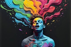 Abstract Male Art Photos of Handsome Men Having Fun with Colors