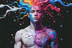 Abstract Male Art Photos of Handsome Men Having Fun with Colors