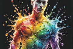Abstract Male Art Photos of Handsome Men Having Fun with Colors