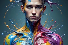 Abstract Male Art Photos of Handsome Men Having Fun with Colors