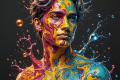 Abstract Male Art Photos of Handsome Men Having Fun with Colors
