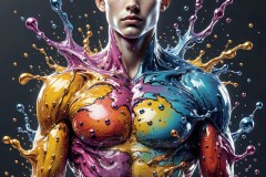 Abstract Male Art Photos of Handsome Men Having Fun with Colors