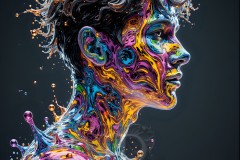 Abstract Male Art Photos of Handsome Men Having Fun with Colors