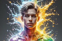 Abstract Male Art Photos of Handsome Men Having Fun with Colors