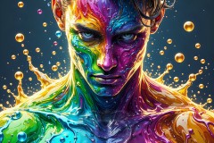 Abstract Male Art Photos of Handsome Men Having Fun with Colors