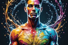 Abstract Male Art Photos of Handsome Men Having Fun with Colors