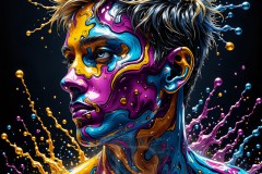 Abstract Male Art Photos of Handsome Men Having Fun with Colors
