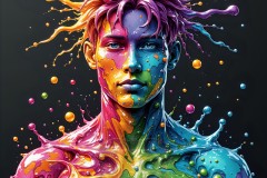 Abstract Male Art Photos of Handsome Men Having Fun with Colors