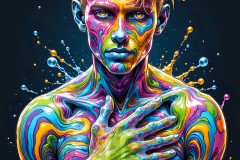 Abstract Male Art Photos of Handsome Men Having Fun with Colors