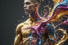 Abstract Male Art Photos of Handsome Men Having Fun with Colors