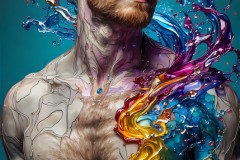 Abstract Male Art Photos of Handsome Men Having Fun with Colors