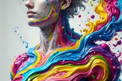 Abstract Male Art Photos of Handsome Men Having Fun with Colors