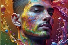 Abstract Male Art Photos of Handsome Men Having Fun with Colors