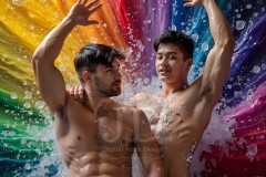 Abstract Male Art Photos of Handsome Men Having Fun with Colors