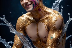 Abstract Male Art Photos of Handsome Men Having Fun with Colors