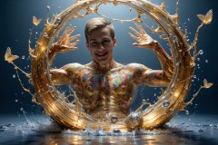 Abstract Male Art Photos of Handsome Men Having Fun with Colors