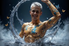 Abstract Male Art Photos of Handsome Men Having Fun with Colors