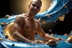 Abstract Male Art Photos of Handsome Men Having Fun with Colors