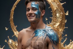 Abstract Male Art Photos of Handsome Men Having Fun with Colors