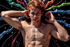 Abstract Male Art Photos of Handsome Men Having Fun with Colors