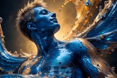 Abstract Male Art Photos of Handsome Men Having Fun with Colors