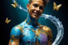 Abstract Male Art Photos of Handsome Men Having Fun with Colors