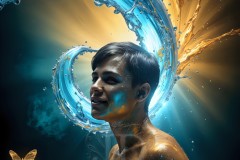 Abstract Male Art Photos of Handsome Men Having Fun with Colors