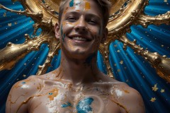 Abstract Male Art Photos of Handsome Men Having Fun with Colors