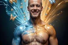 Abstract Male Art Photos of Handsome Men Having Fun with Colors