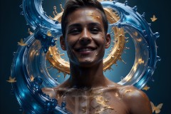 Abstract Male Art Photos of Handsome Men Having Fun with Colors