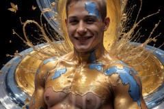 Abstract Male Art Photos of Handsome Men Having Fun with Colors